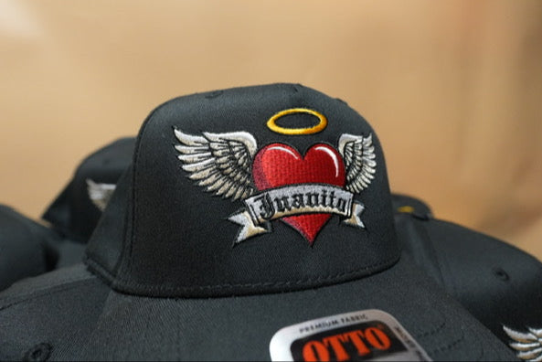 Memorial Heart and wings Custom embroidered hat