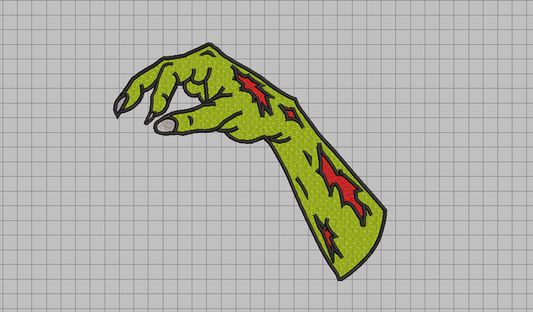 Zombie Hand for Towel Embroidery File (NOT A PHYSICAL PRODUCT)