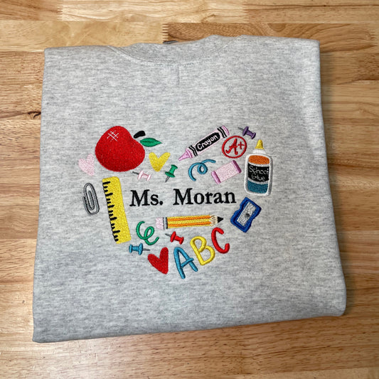 Teacher Heart Crewneck