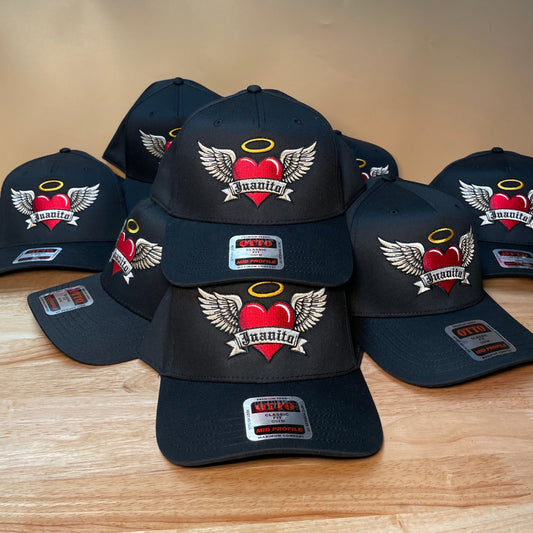 Memorial Heart and wings Custom embroidered hat
