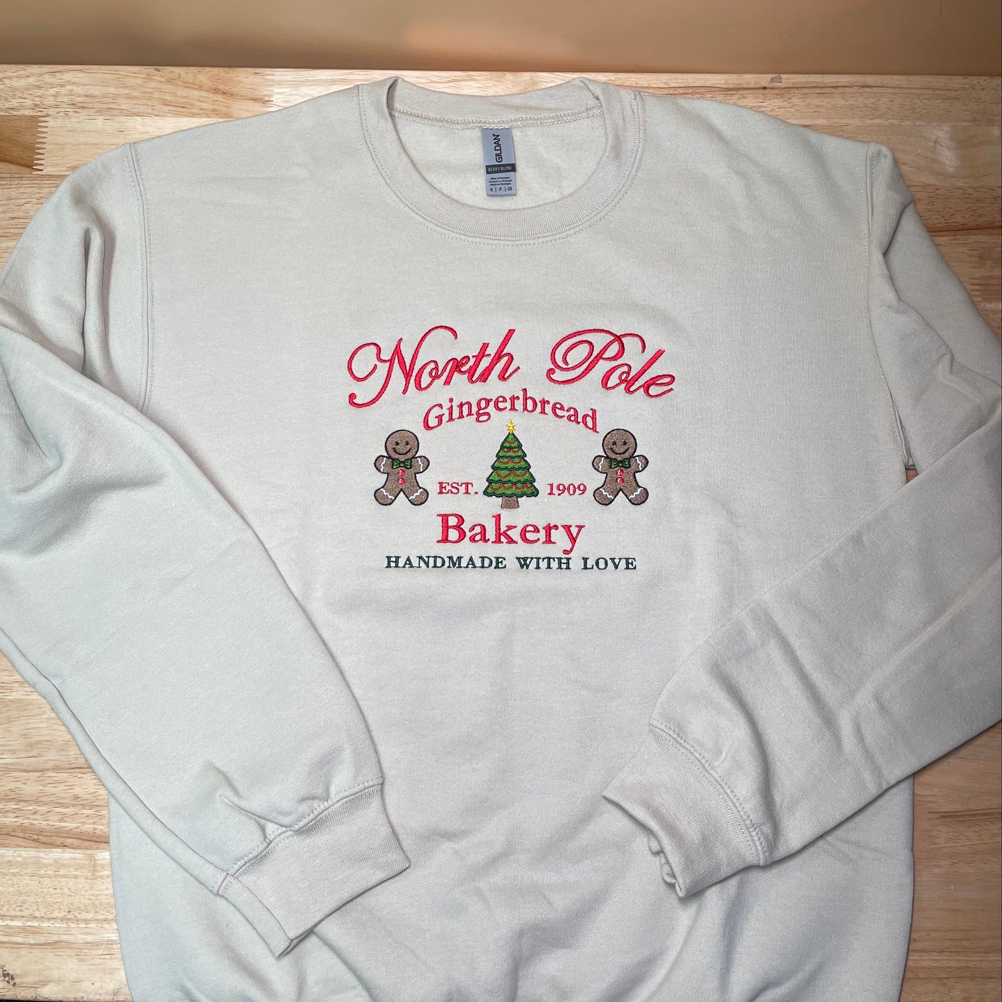 North Polo Gingerbread Bakery Embroidered Sweatshirt