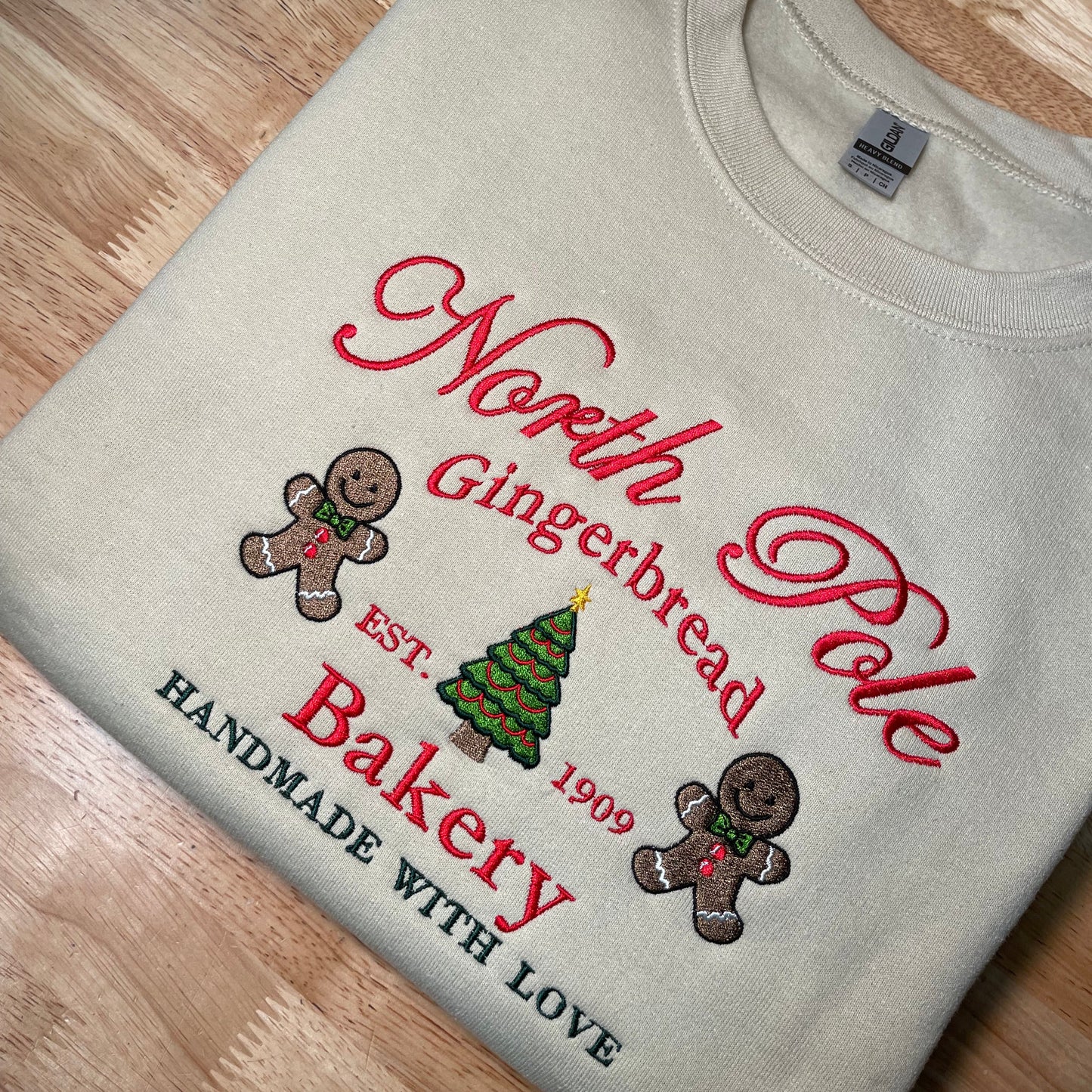 North Polo Gingerbread Bakery Embroidered Sweatshirt