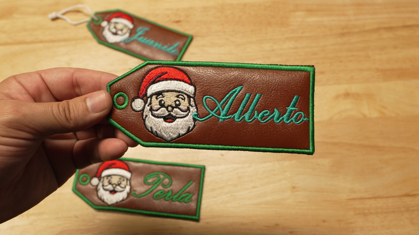 Santa Gift Tag embroidery file (NOT A PHYSICAL PRODUCT)